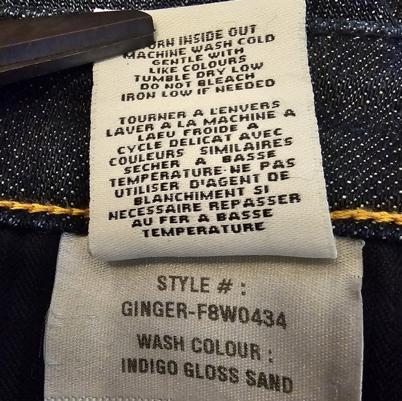 Kersh Blue Low-Rise Dark Wash Bootcut Jeans Size 31/34Long - Picture 5 of 11